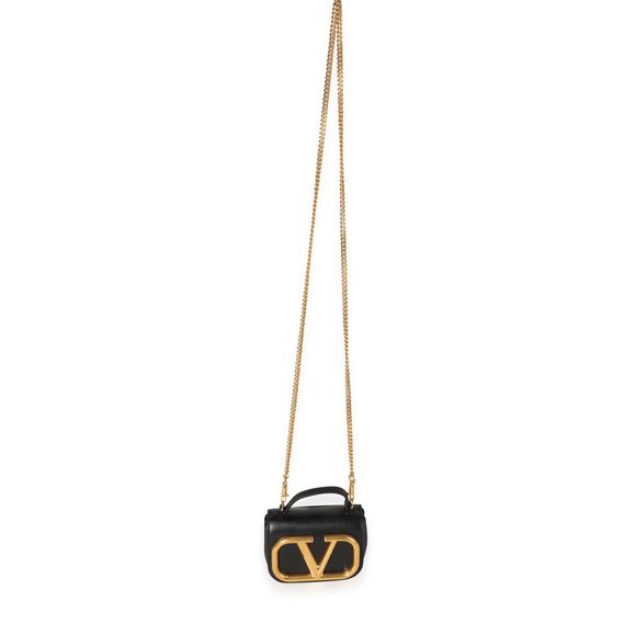 Valentino Black Leather Supervee Micro Crossbody - Picture 4 of 8